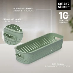 Förvaringslåda SmartStore Essence Slim, grön, 1.3L, 29.5 cm