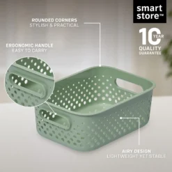 Förvaringslåda SmartStore Essence S, återvunnen plast, 1,6L, grön