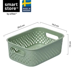 Förvaringslåda SmartStore Essence S, återvunnen plast, 1,6L, grön