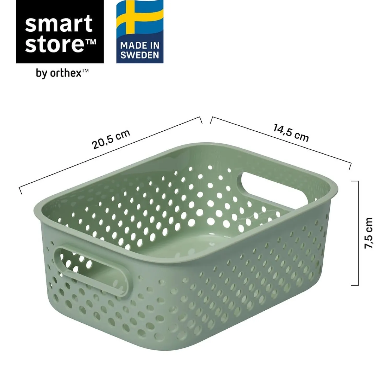 Förvaringslåda SmartStore Essence S, återvunnen plast, 1,6L, grön