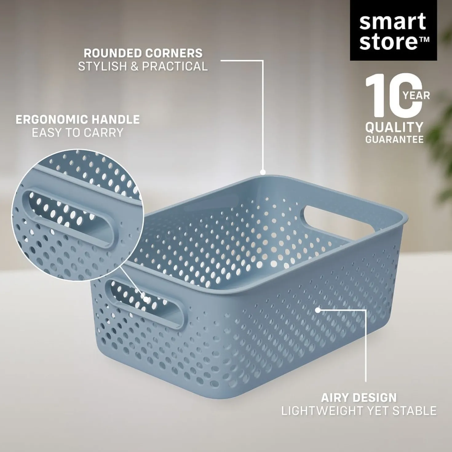 Förvaringslåda SmartStore Essence M, blå, 5,6 liter