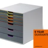 Förvaringslådor Durable VARICOLOR 7, färgkodade, 7 lådor