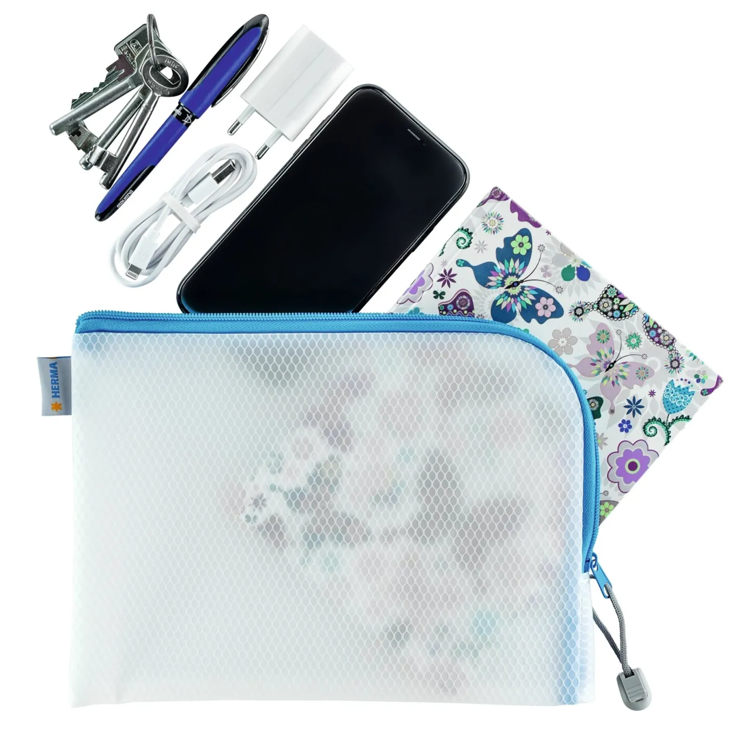 Förvaringspåse Herma Universal Bags A5+, 26x20 cm, sorterade färger