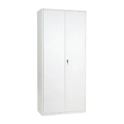 Förvaringsskåp Office 1800, vit, 4 hyllor, låsbart