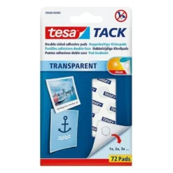 Fästkuddar Tesa Tack Transparent, återanvändbara, 72 st
