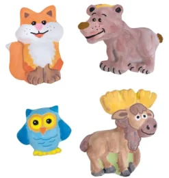 Gjutform Playbox Skogsdjur, 4 motiv, räv björn uggla älg