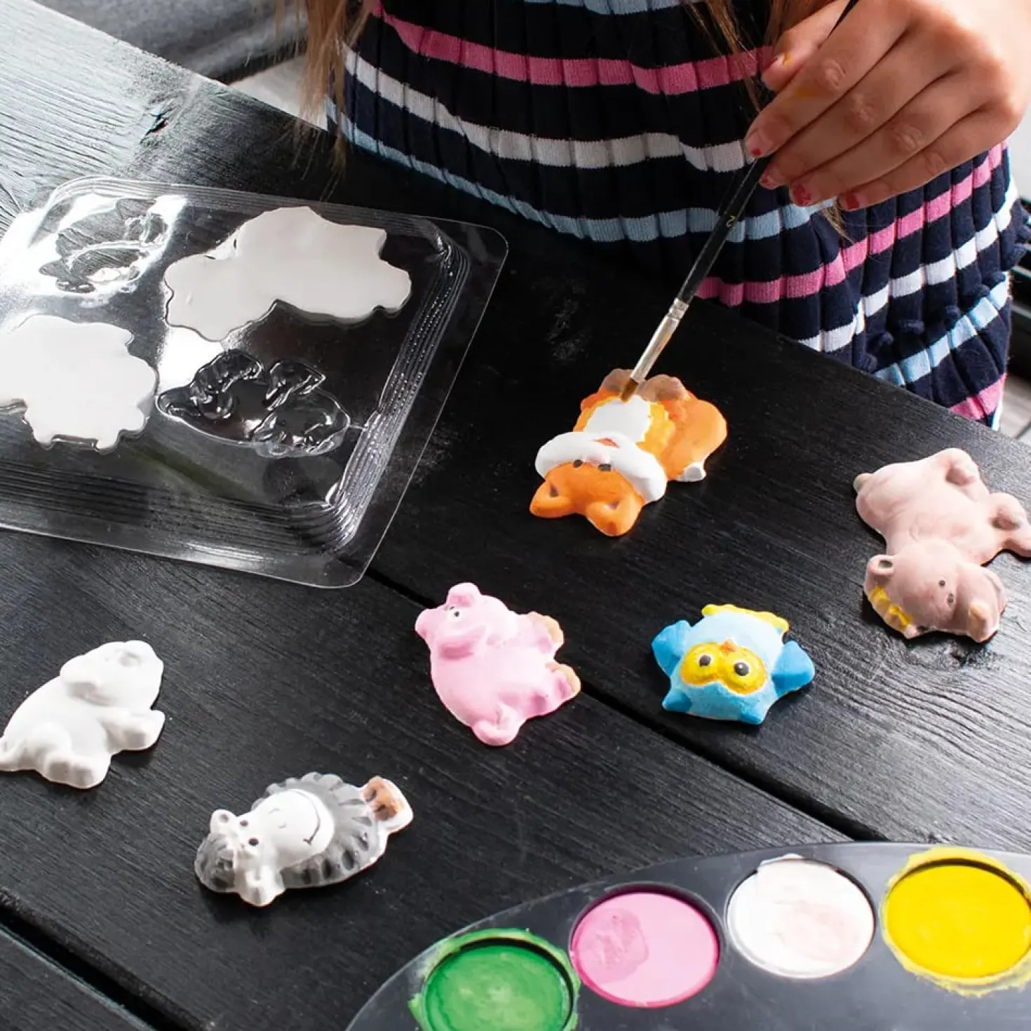 Gjutform Playbox Skogsdjur, 4 motiv, räv björn uggla älg