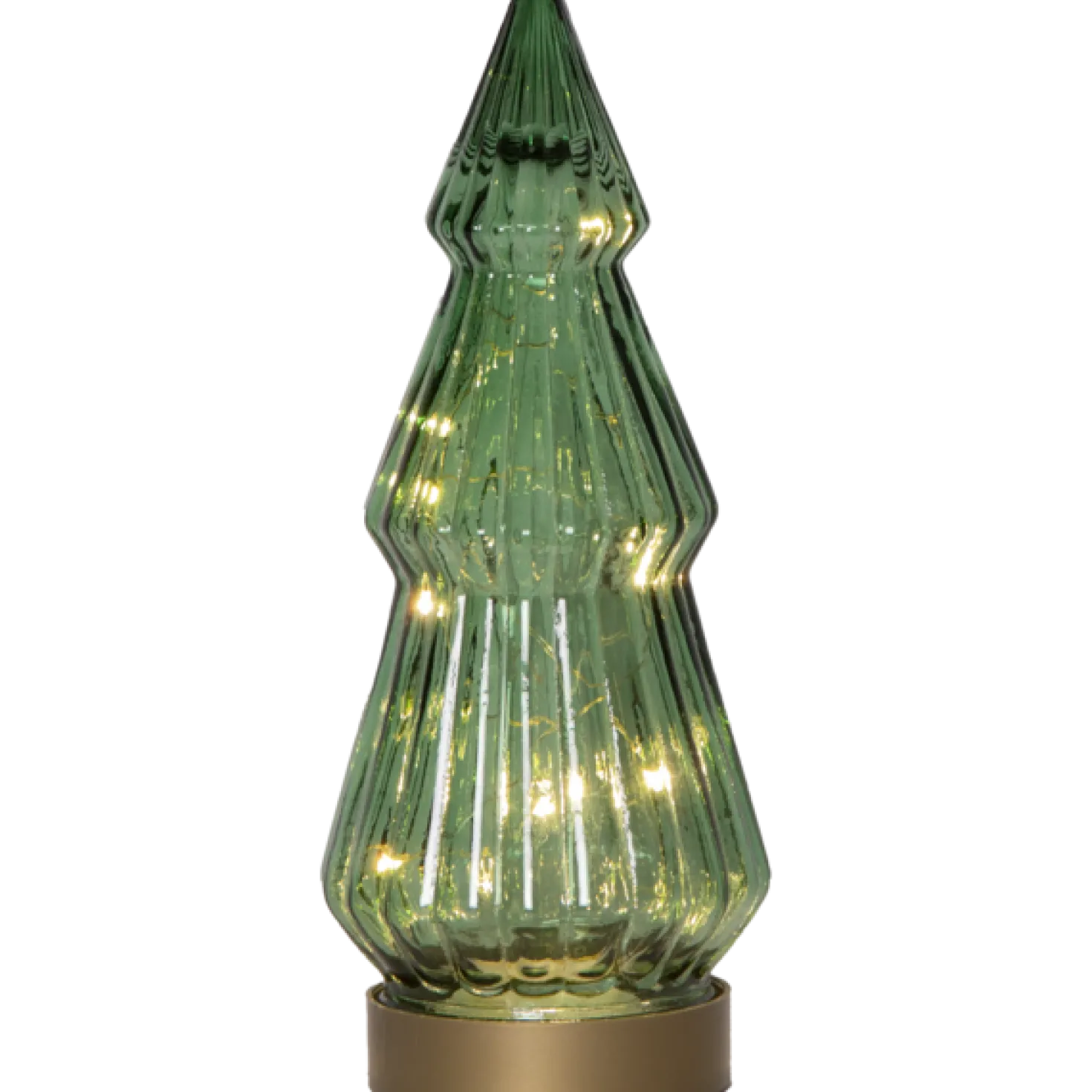 Glasdekoration Star Trading Verde, grön, varmvit LED, 24 cm