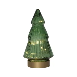 Glasdekoration Star Trading Verde, grön, varmvit LED, 24 cm