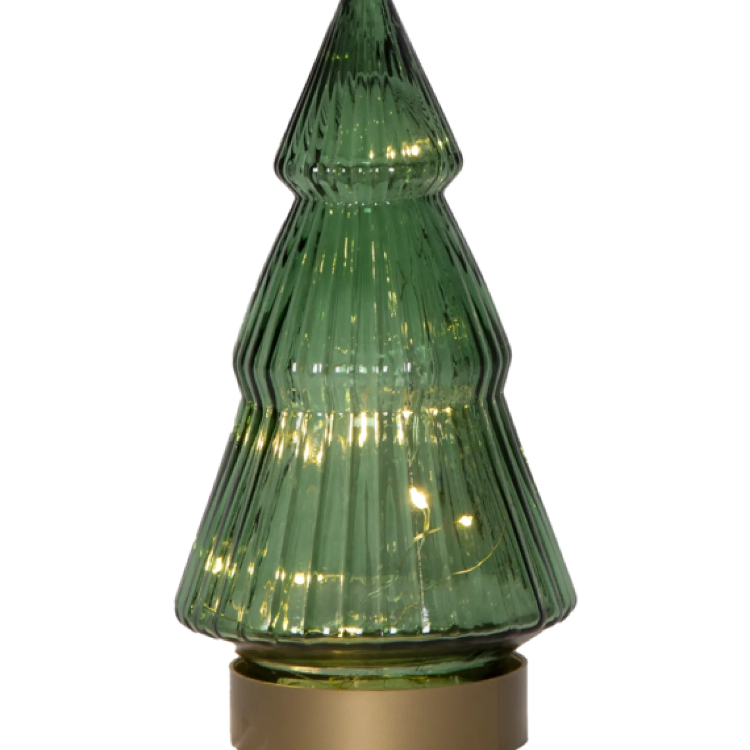 Glasdekoration Star Trading Verde, grön, varmvit LED, 24 cm