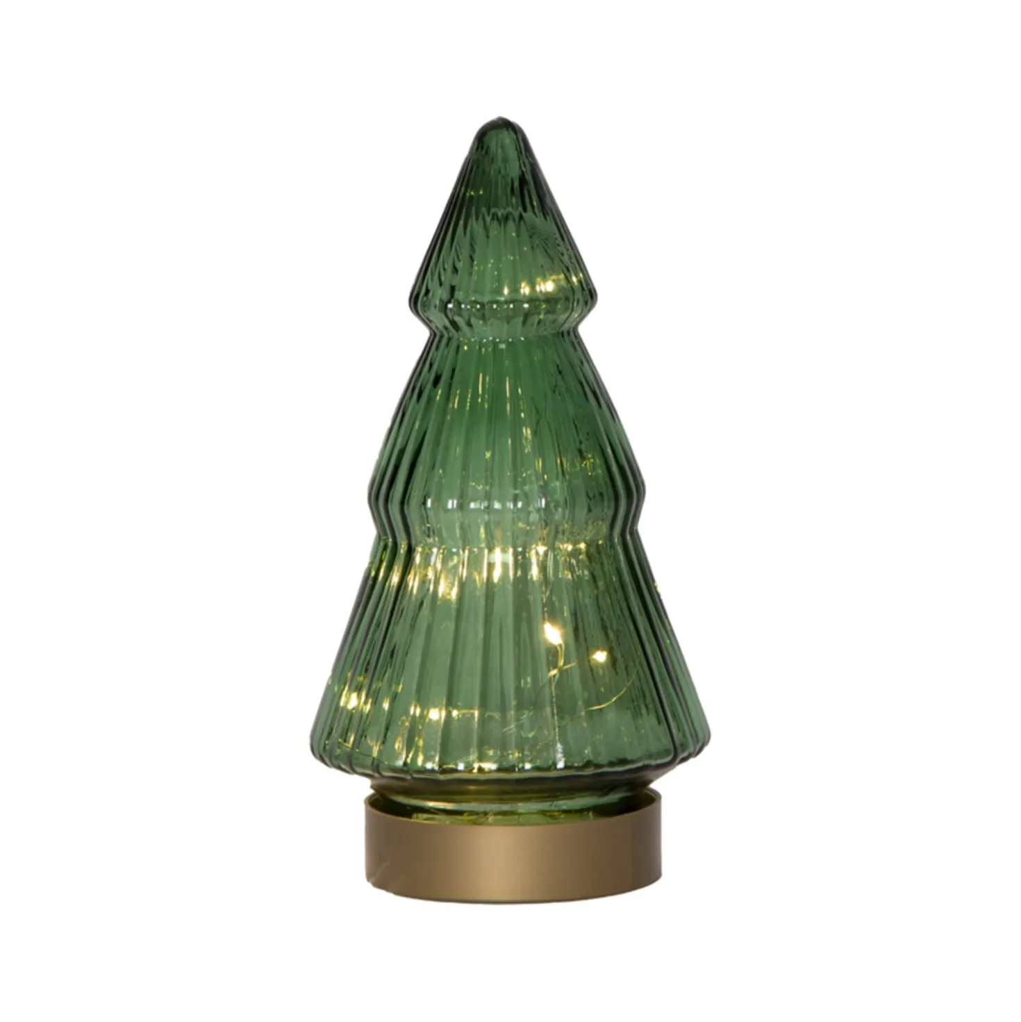 Glasdekoration Star Trading Verde, grön, varmvit LED, 19,5 cm