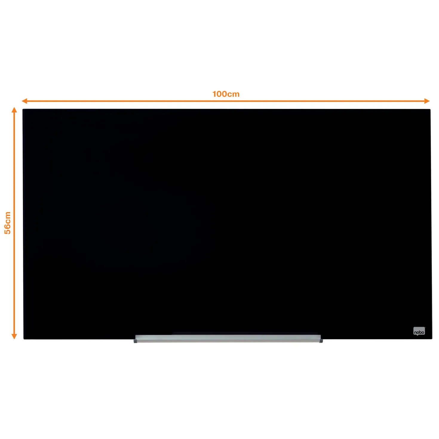 Glastavla Nobo Diamond Magnetisk, svart, 993x559mm