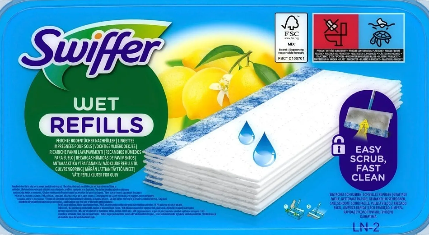 Golvduk Swiffer Sweeper Fuktiga Refilldukar, citrus, 10 st