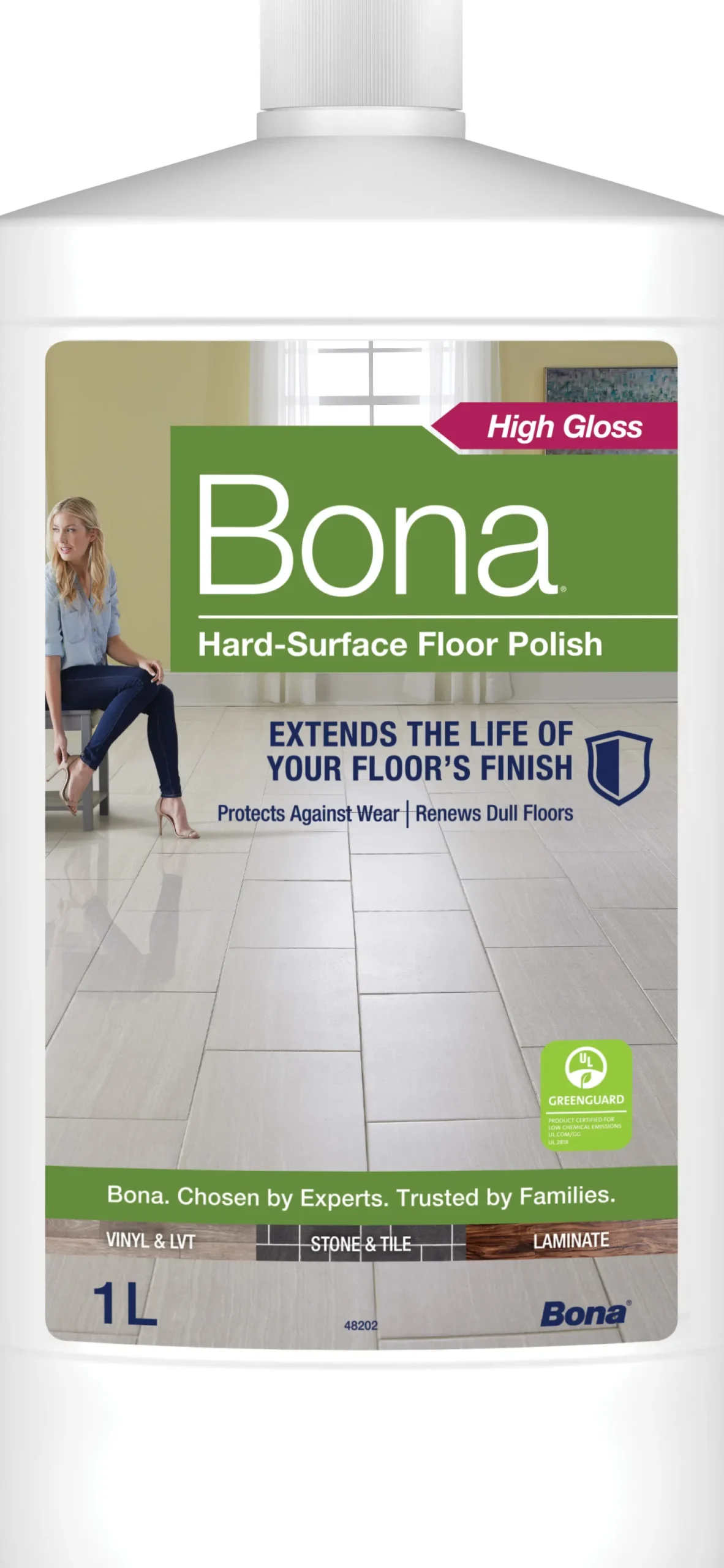 Golvpolish Bona Polish Klinker och Laminat, blank, 1L