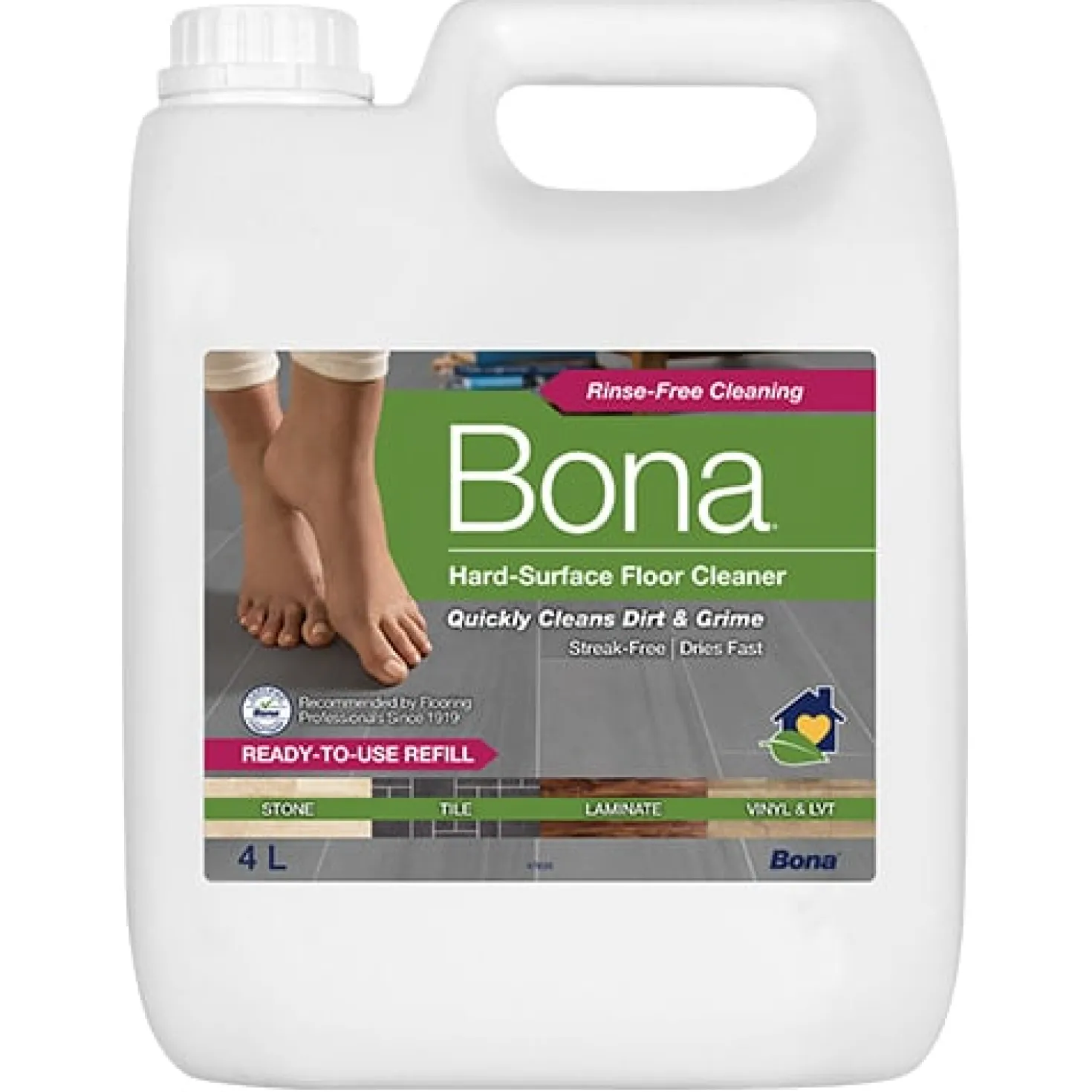 Golvrengöring Bona Spray Mop Refill, klinker och laminat, 4 liter