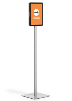 Golvskylt Durable Info Stand Basic, dubbelsidig, A4, grå
