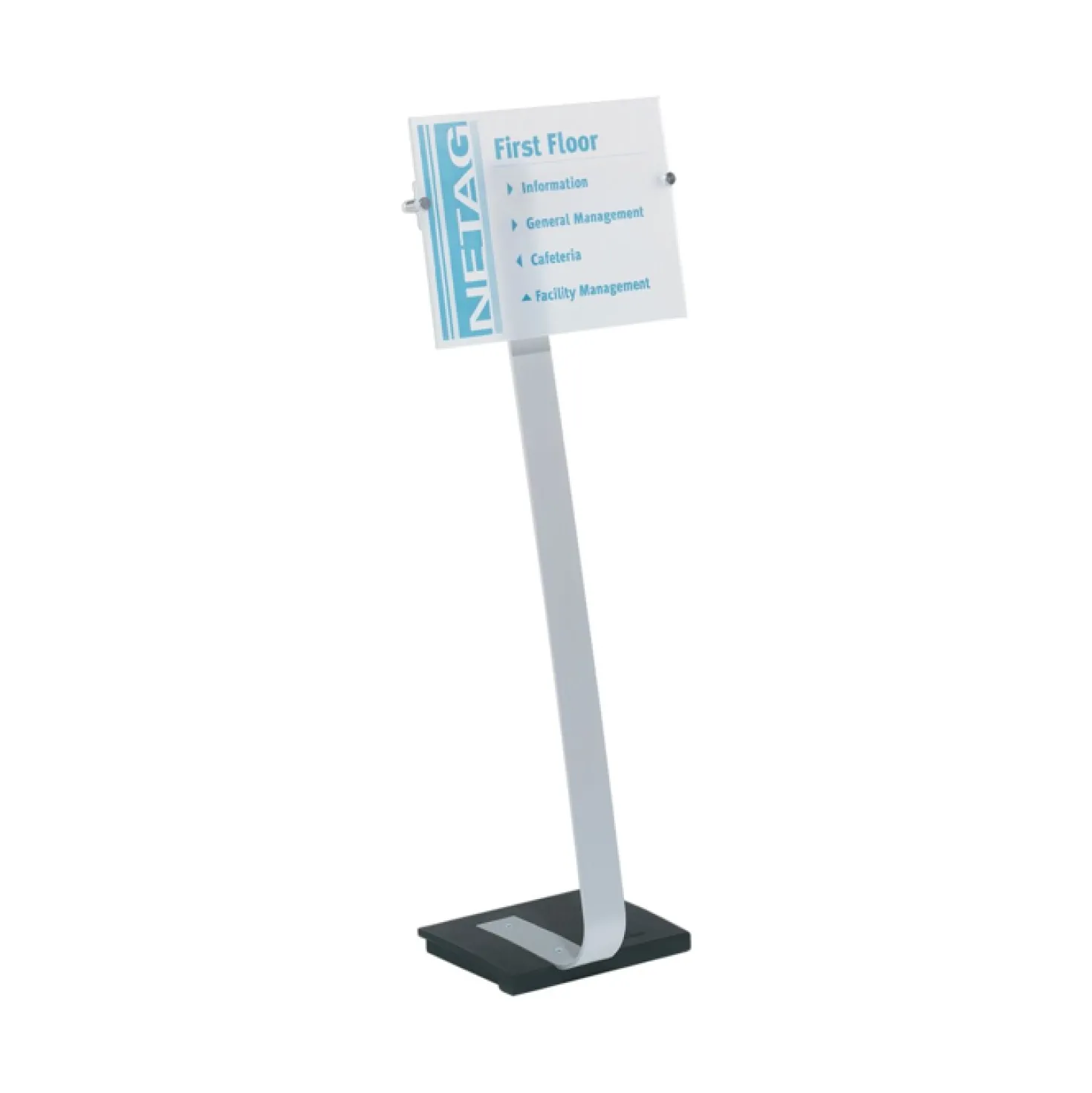Golvställ Durable Crystal Sign, A3, aluminium och akryl