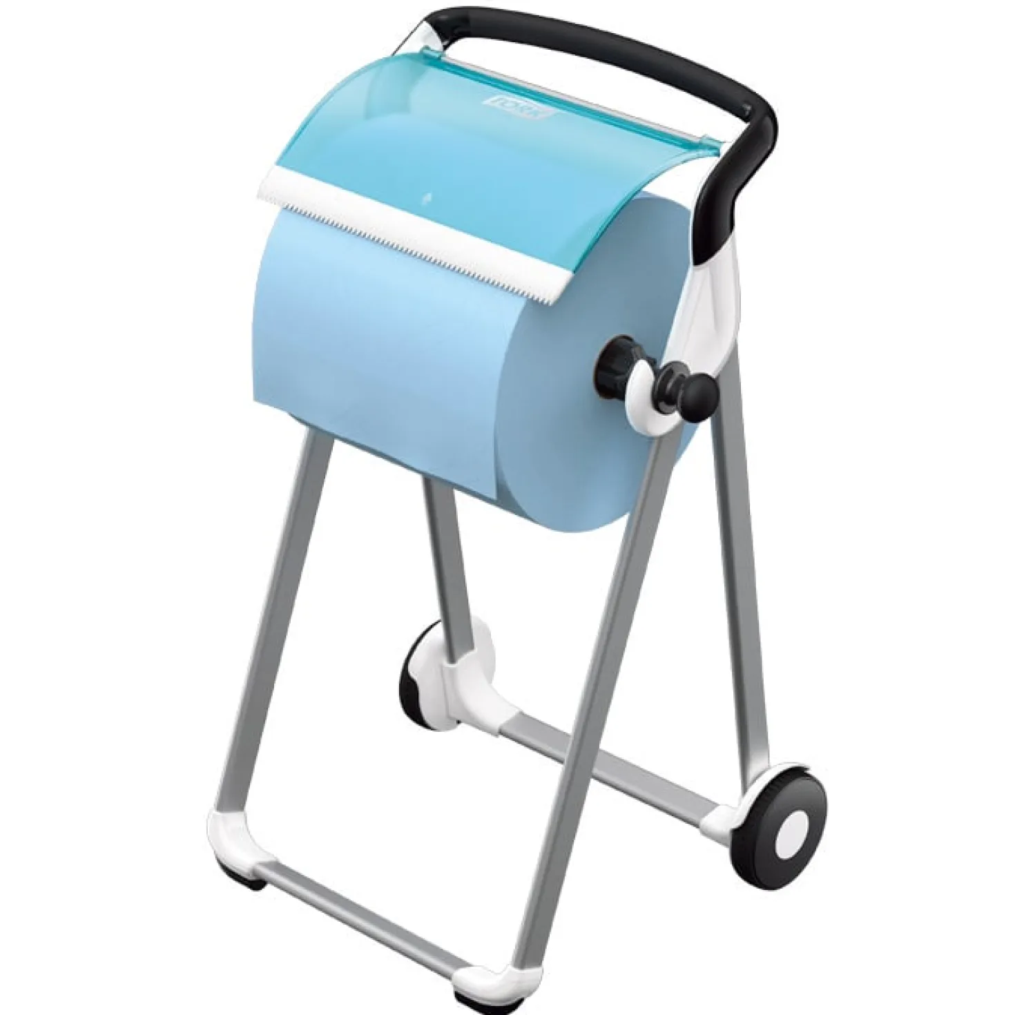 Golvställ Tork W1 Performance, turkos/vit, mobil dispenser