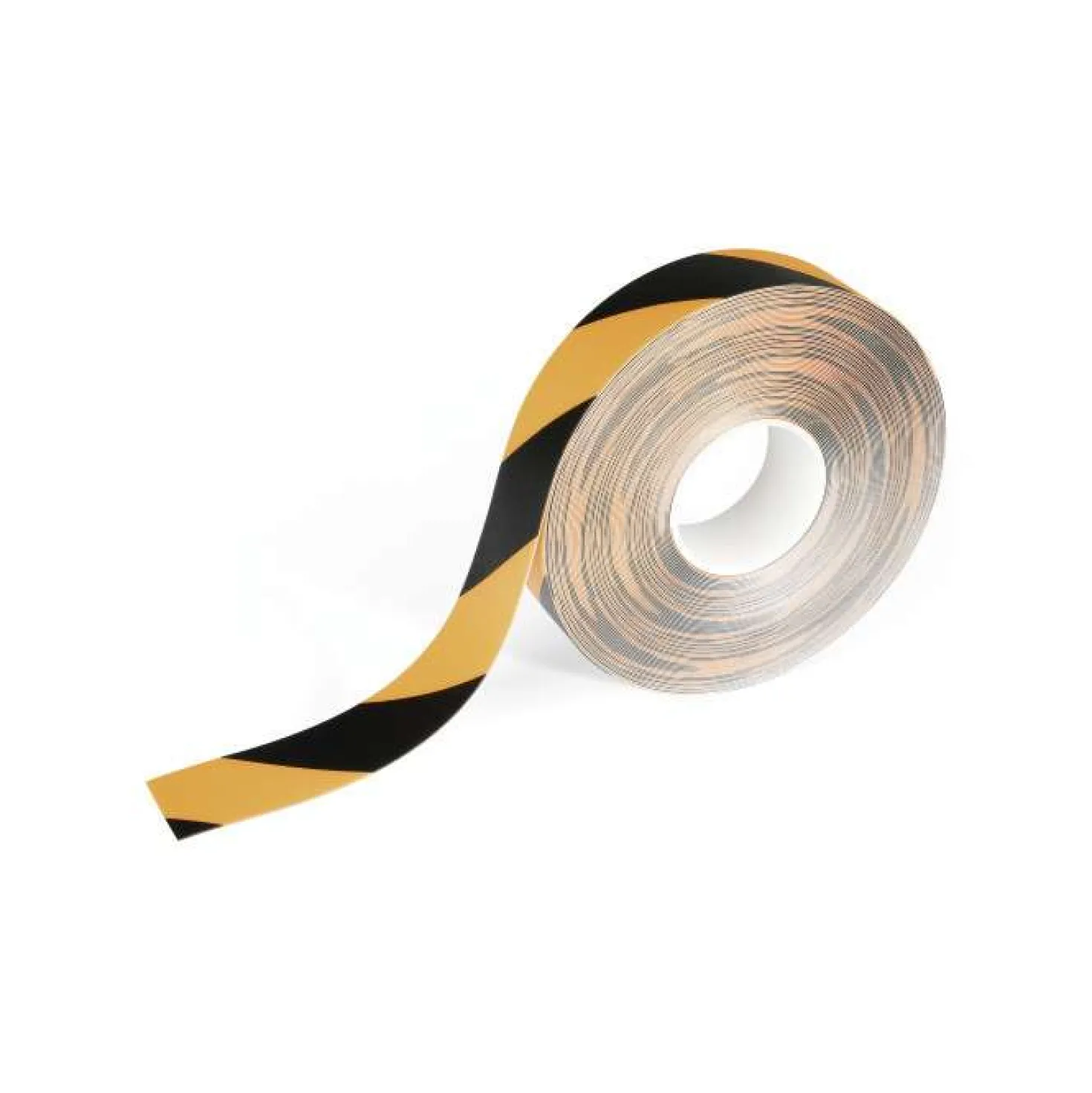 Golvtejp Durable Duraline Avtagbar, svart/gul, 50mm x 15m