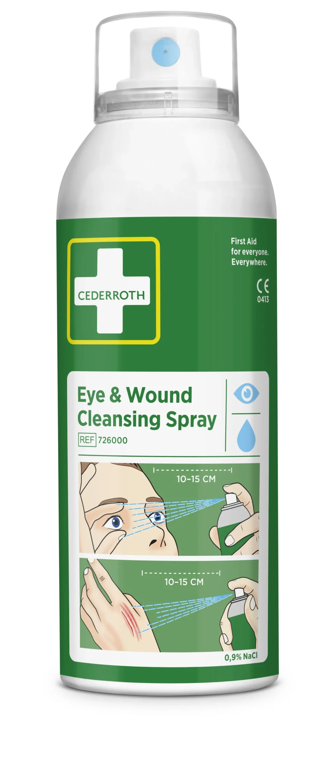 Ögon- och Sårtvätt Cederroth 726000, steril saltlösning, 150 ml