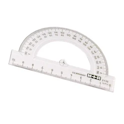 Gradskiva MR 180°, transparent, 10 cm, 1° gradering