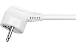 Grenuttag Deltaco 8-vägs CEE 7/3, vit, 5m kabel