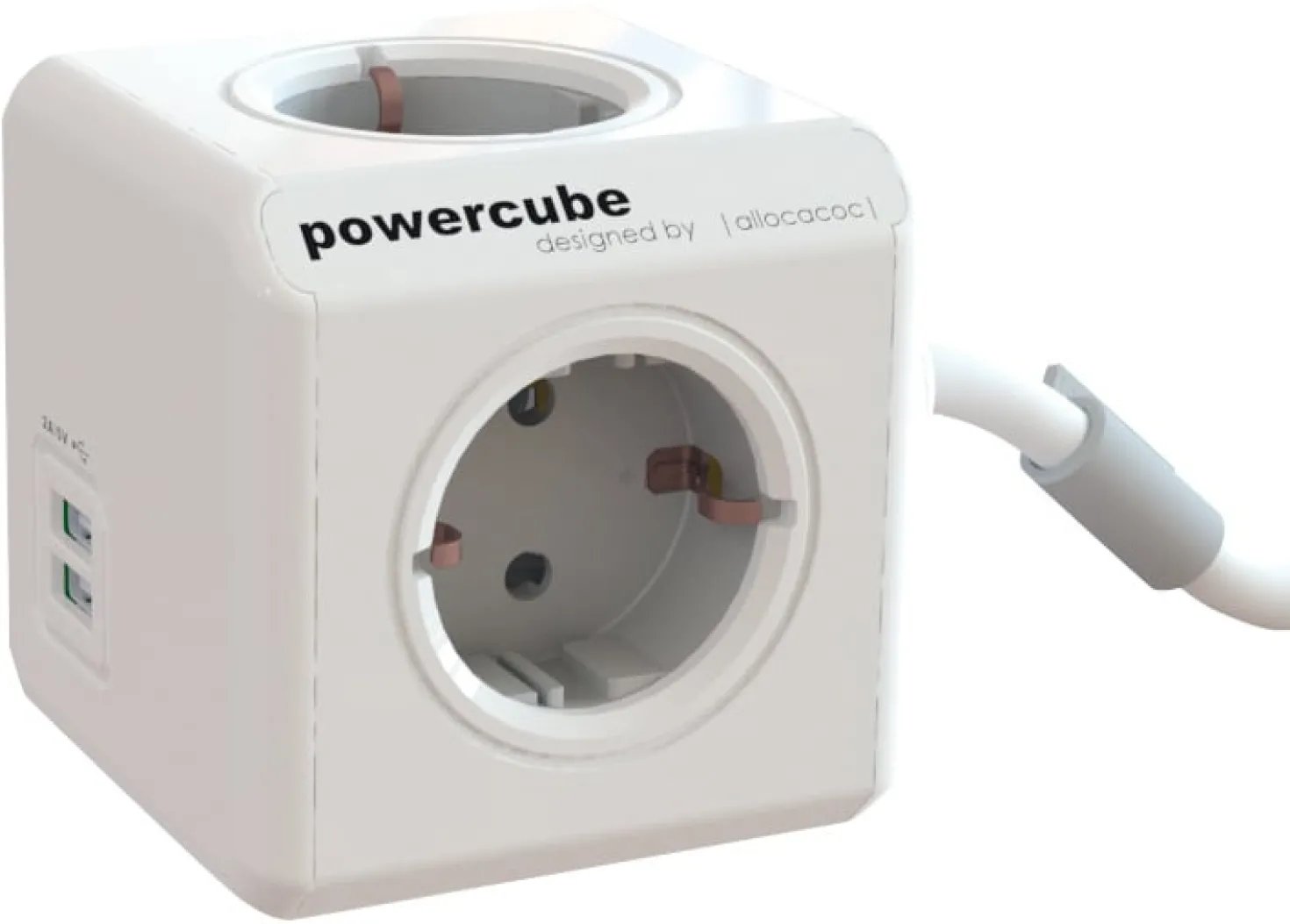 Grenuttag Gelia PowerCube Extended USB, 4 uttag, 2 USB, 1,5m