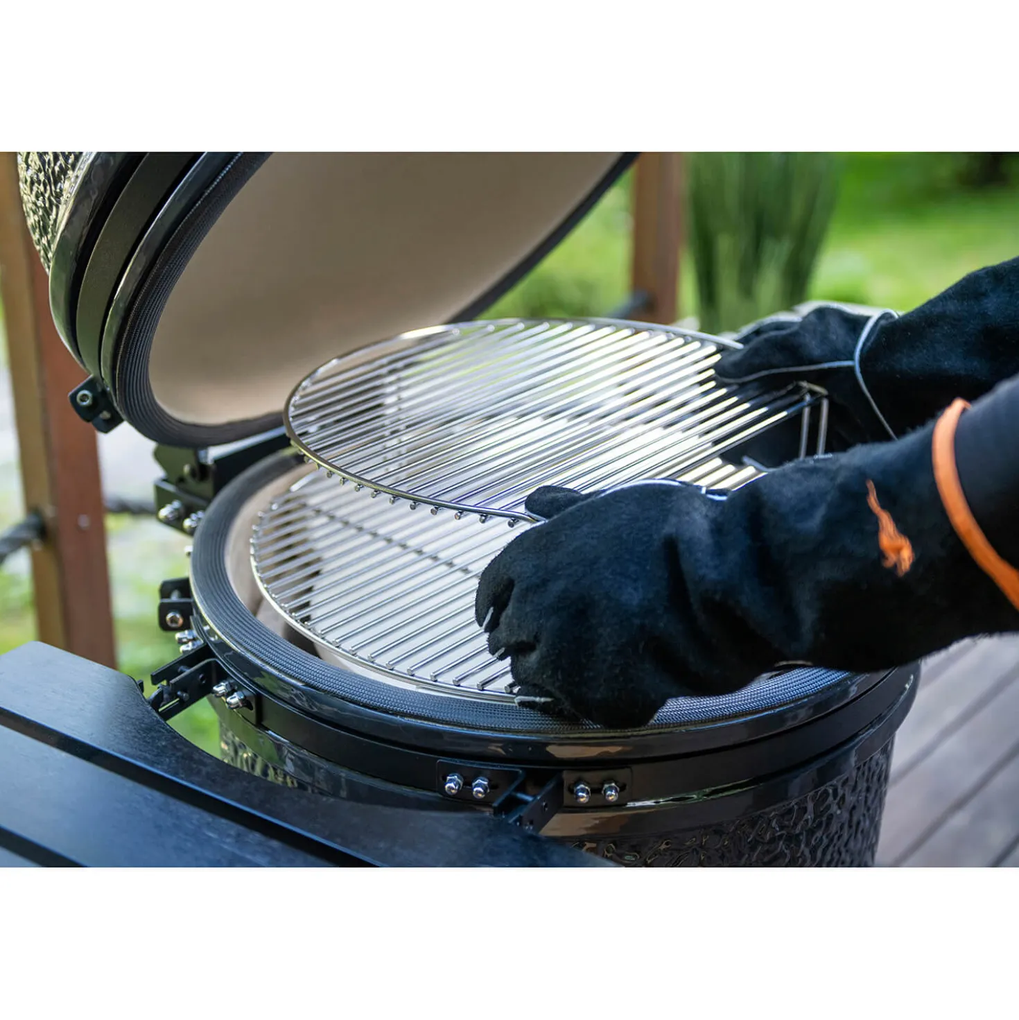 Grillgaller Expander MUSTANG Kamado L/XL/XXL, 304 rostfritt stål, 21-24"