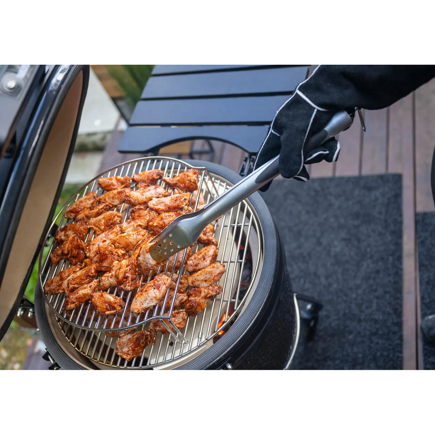 Grillgaller Expander MUSTANG Kamado L/XL/XXL, 304 rostfritt stål, 21-24"