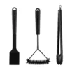 Grillverktygsset MUSTANG Black Line, 3 delar, rostfritt stål