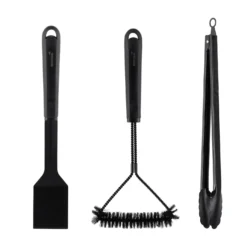 Grillverktygsset MUSTANG Black Line, 3 delar, rostfritt stål