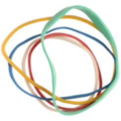 Gummiband Siam Sorterade, blandade färger och storlekar, 50 g