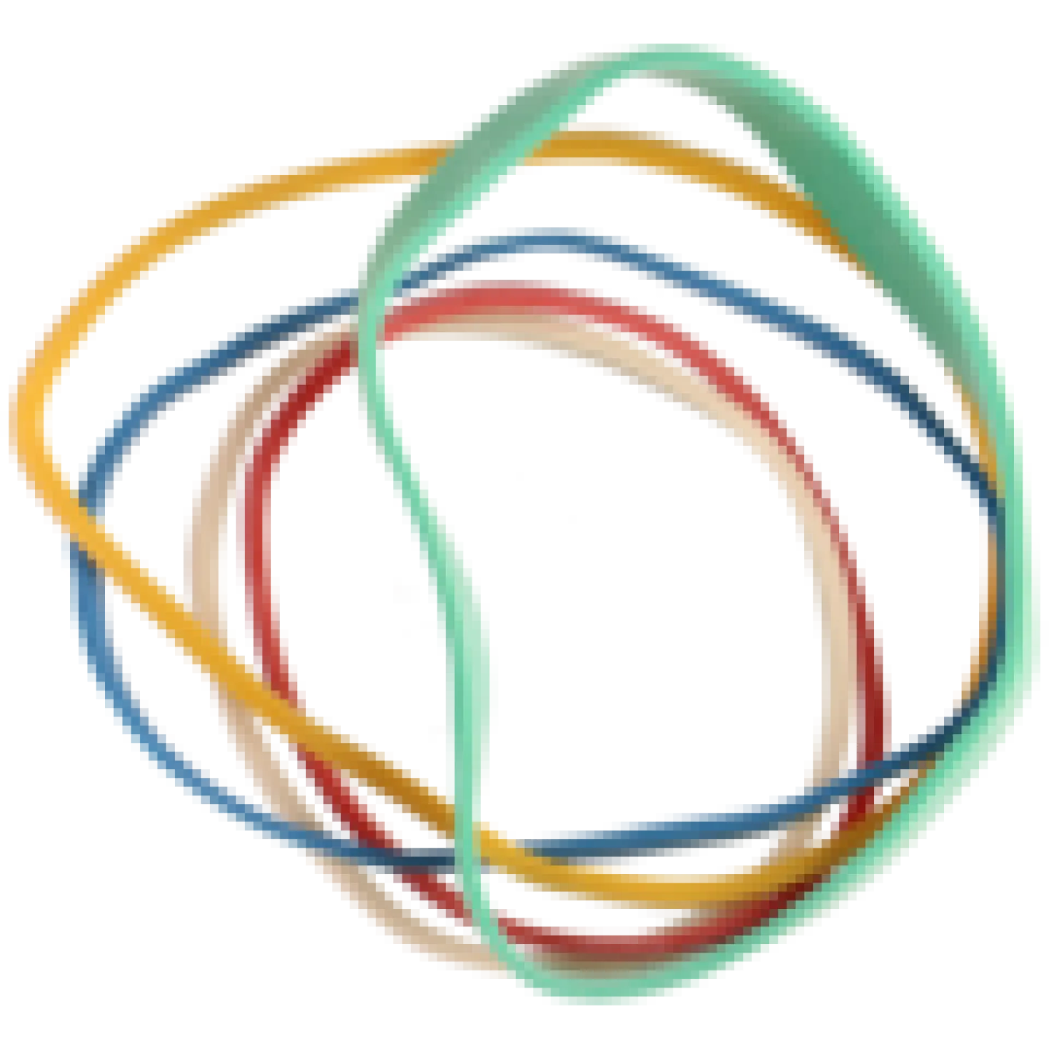 Gummiband Siam Sorterade, blandade färger och storlekar, 50 g
