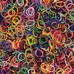 Gummisnodd Playbox Fancy Loops, blandade färger, hink
