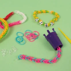 Gummisnodd Playbox Fancy Loops, blandade färger, hink