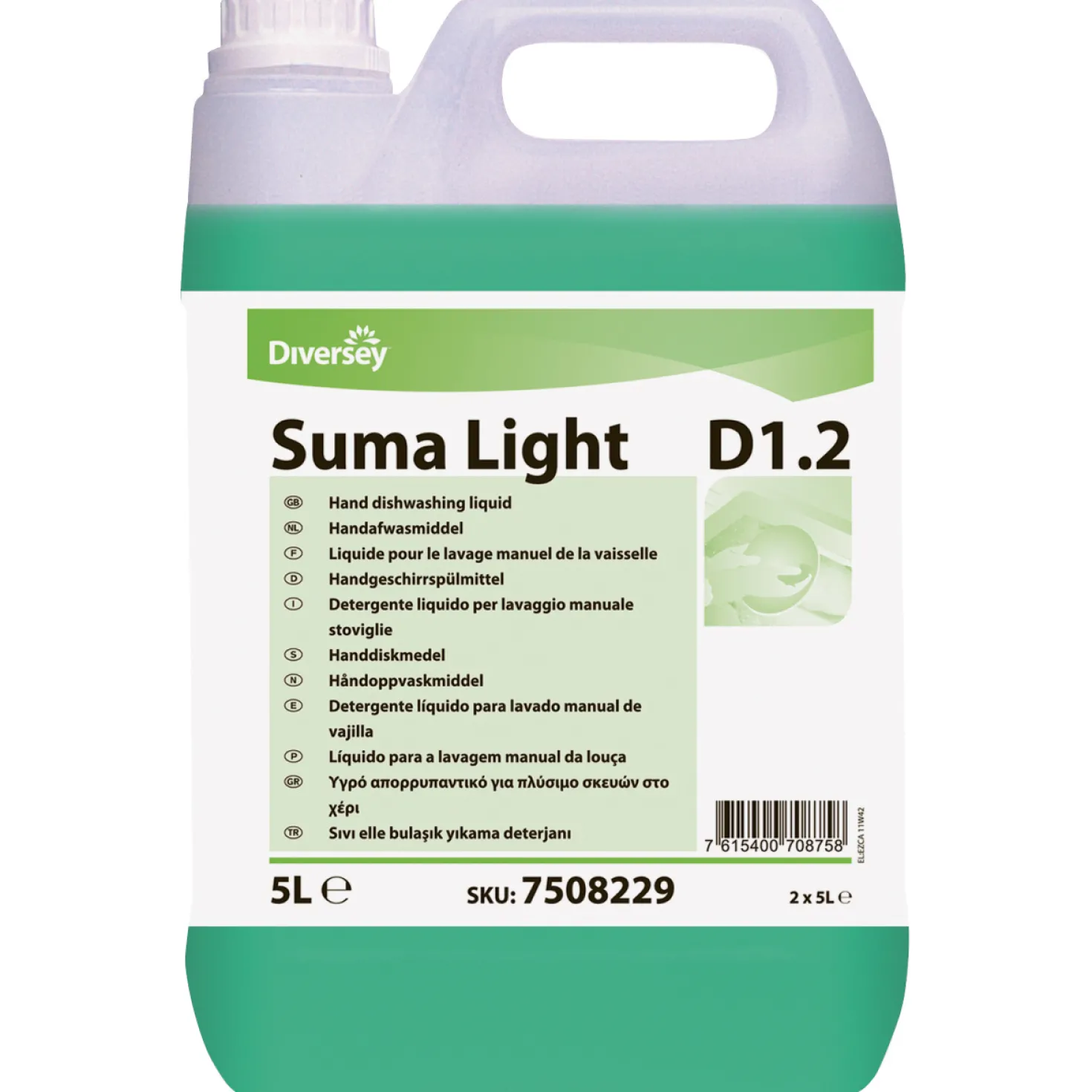 Handdiskmedel Suma Light D1.2 Neutralt, 5 liter