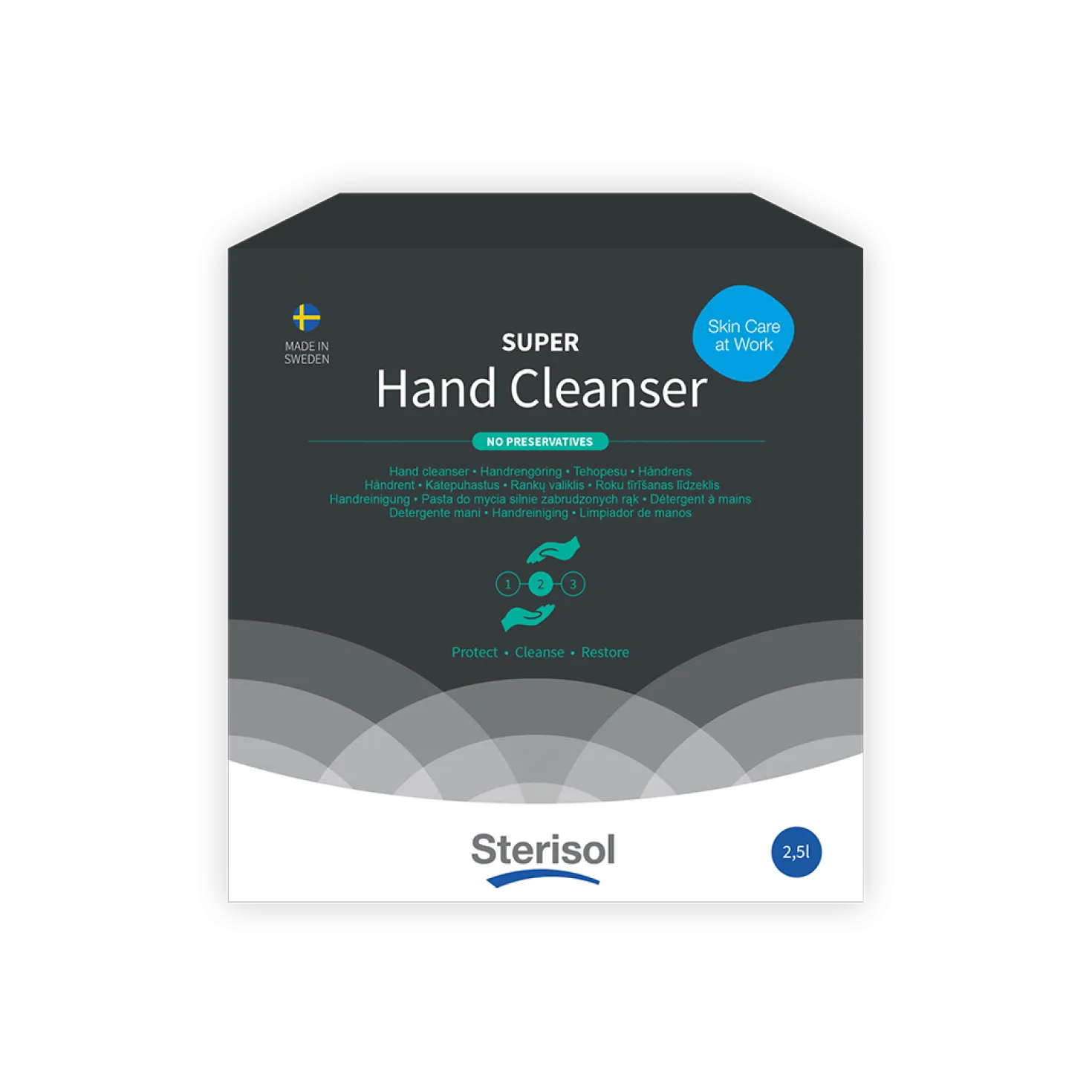 Handrent Sterisol Super Hand Cleanser, majsslipmedel, 2,5L