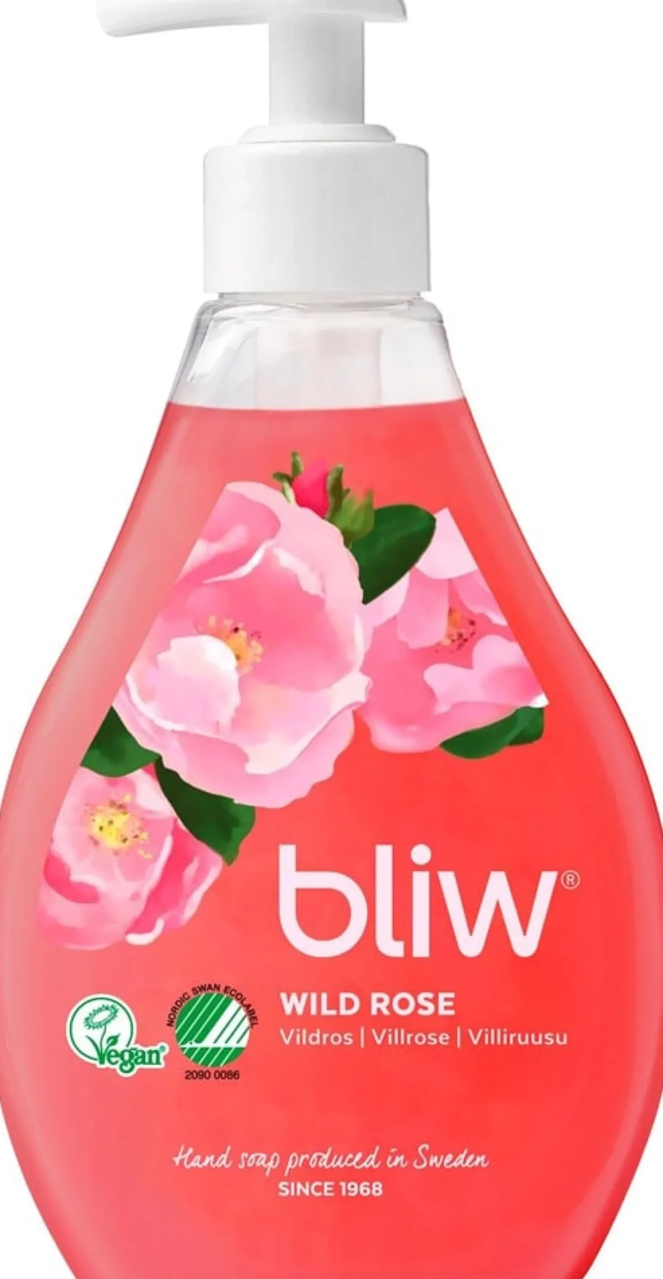 Handtvål Bliw Wild Rose Pump, Svanenmärkt, 300 ml