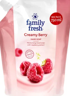 Handtvål Refill Family Fresh Cream Berry, återfuktande, 750 ml