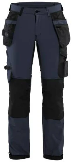 Hantverksbyxa Dam Blåkläder 4-vägsstretch, Cordura®, svart/blå