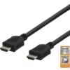 HDMI-kabel Deltaco Premium High Speed, 4K UHD, svart, 3m