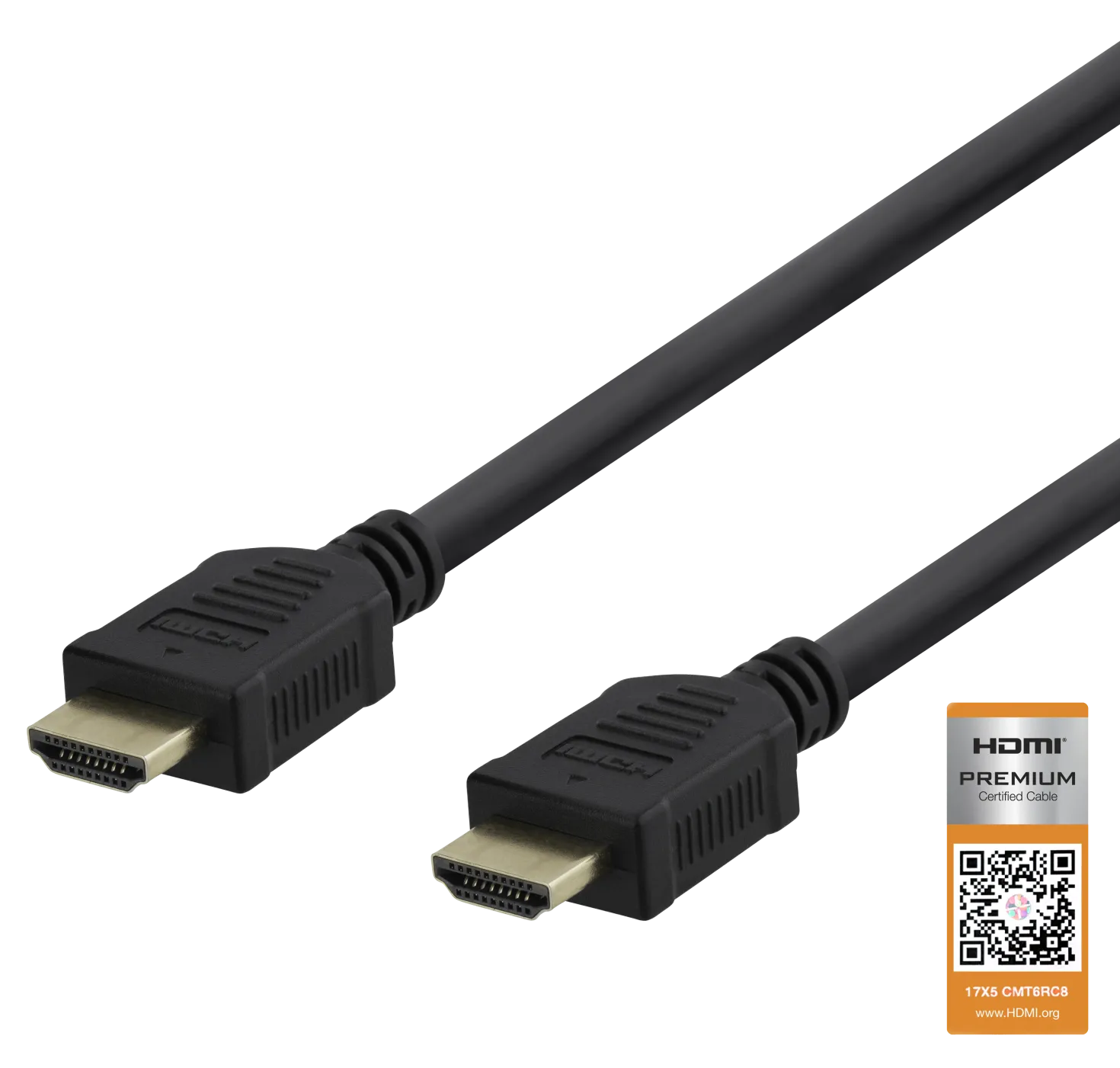 HDMI-kabel Deltaco Premium High Speed, 4K UHD, svart, 3m