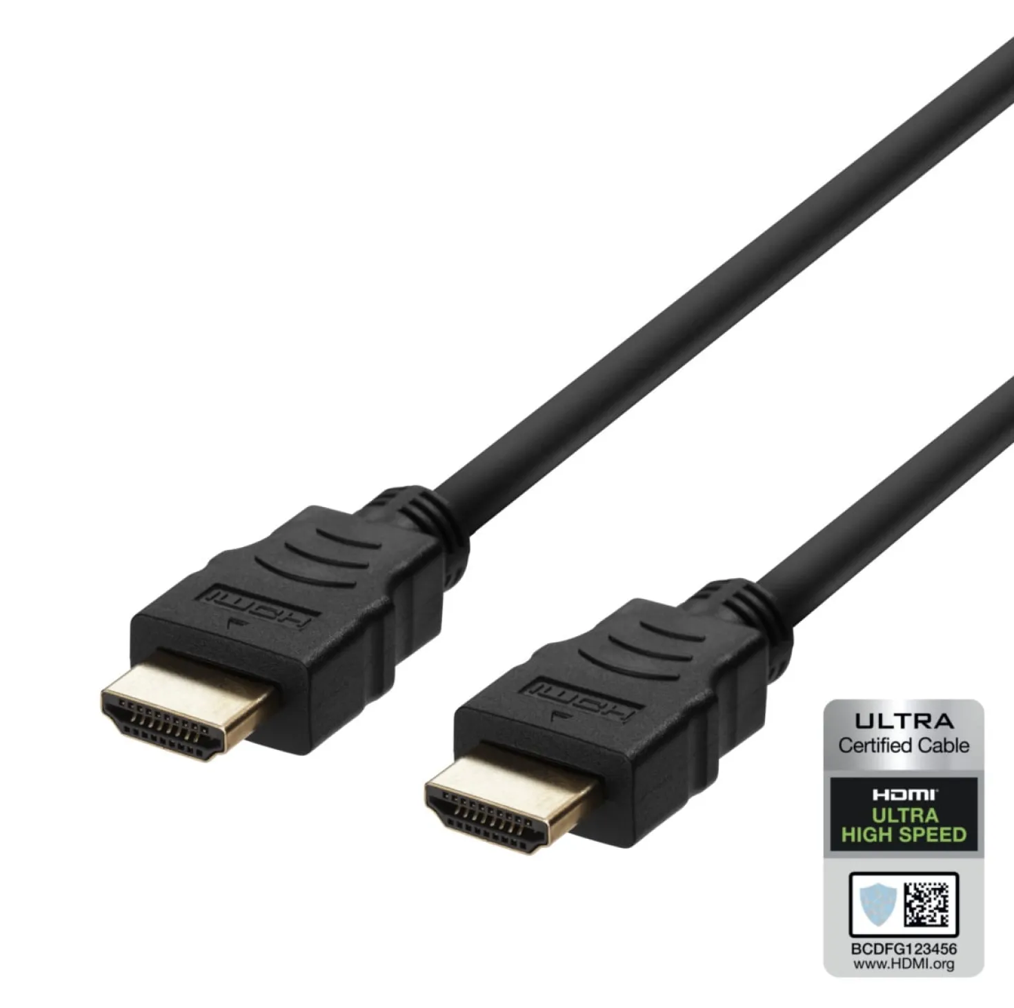 HDMI-kabel Deltaco Ultra High Speed 48Gbps, 2m, svart