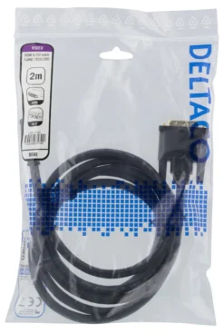HDMI till DVI-kabel Deltaco, 2m, Full HD, svart