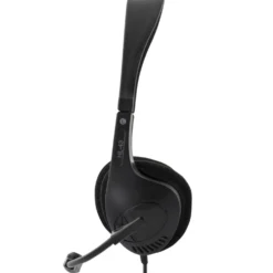 Headset Deltaco KAB-HL-43 On-ear, 2x3,5mm, 2,5m kabel, svart
