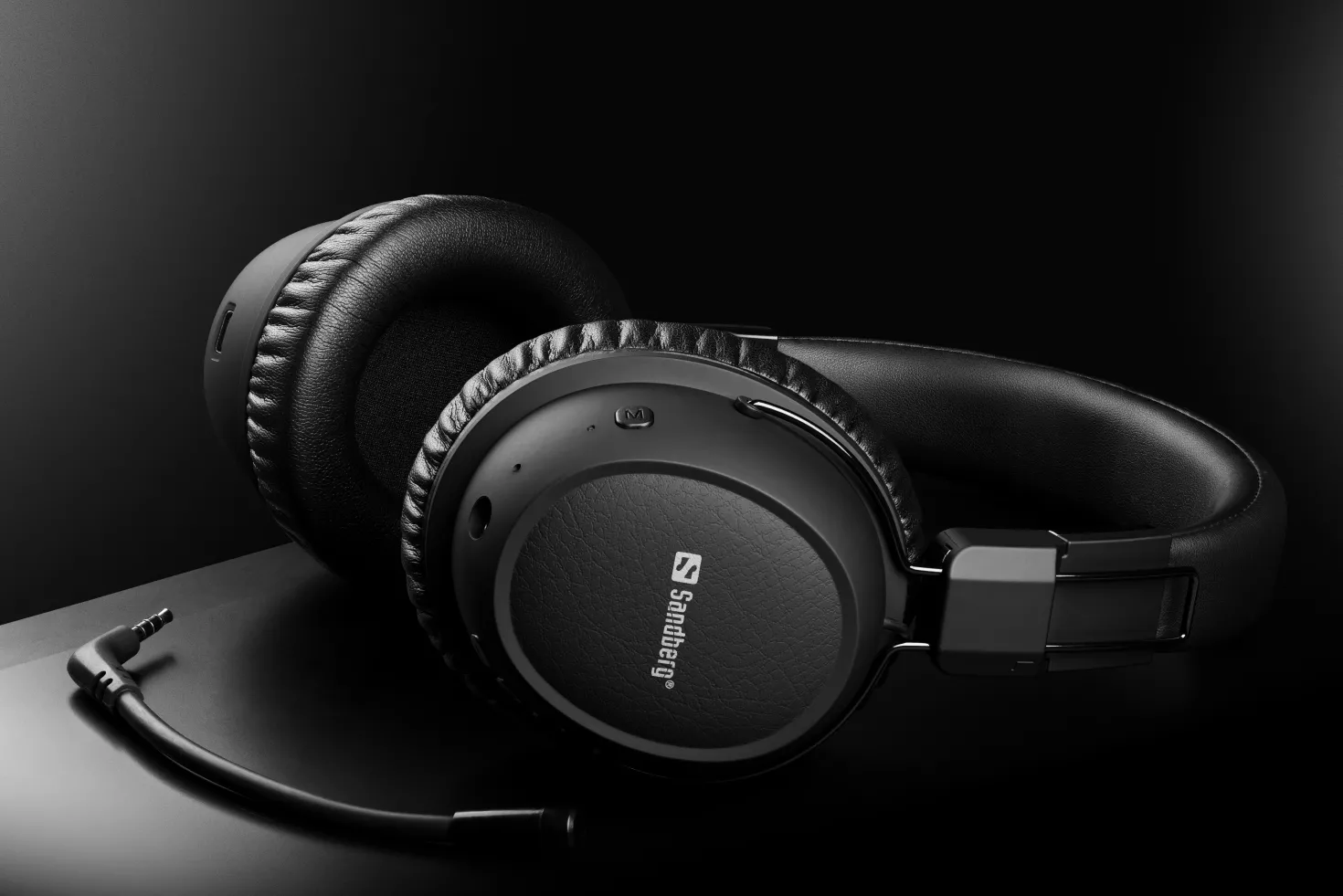 Headset Sandberg Bluetooth ANC FlexMic, svart, trådlöst
