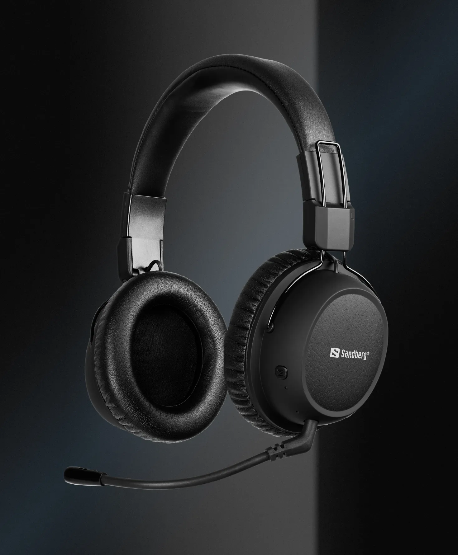 Headset Sandberg Bluetooth ANC FlexMic, svart, trådlöst