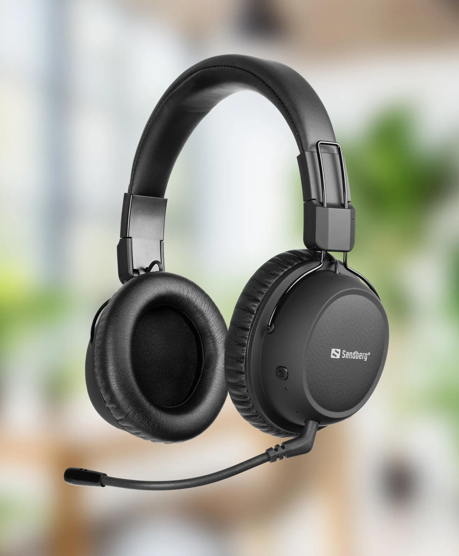 Headset Sandberg Bluetooth ANC FlexMic, svart, trådlöst