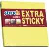 Häftis Stick'n Extra Sticky, neongul, 76x76mm, 12 block