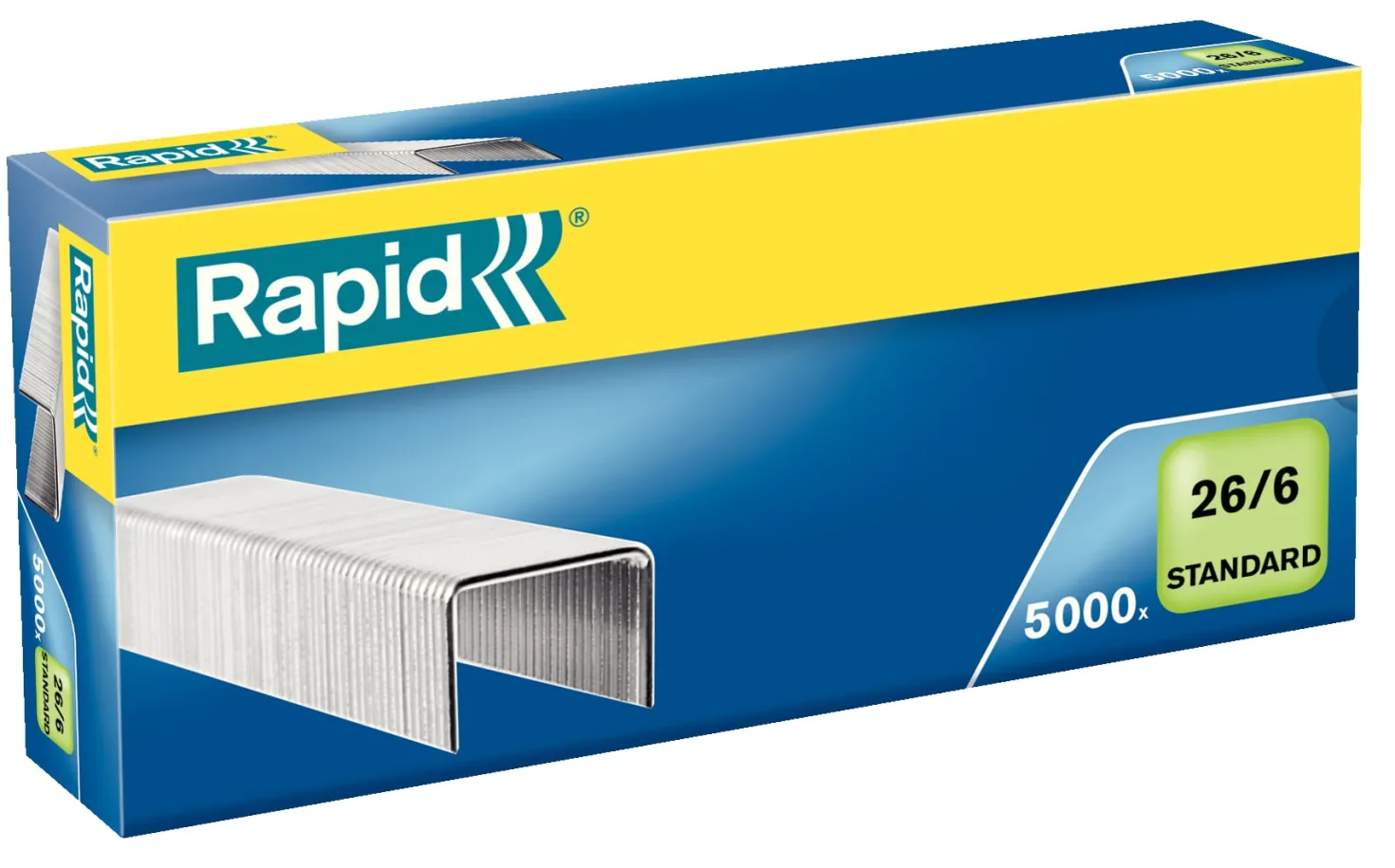Häftklammer Rapid Standard 26/6, 20 ark, 5000 st